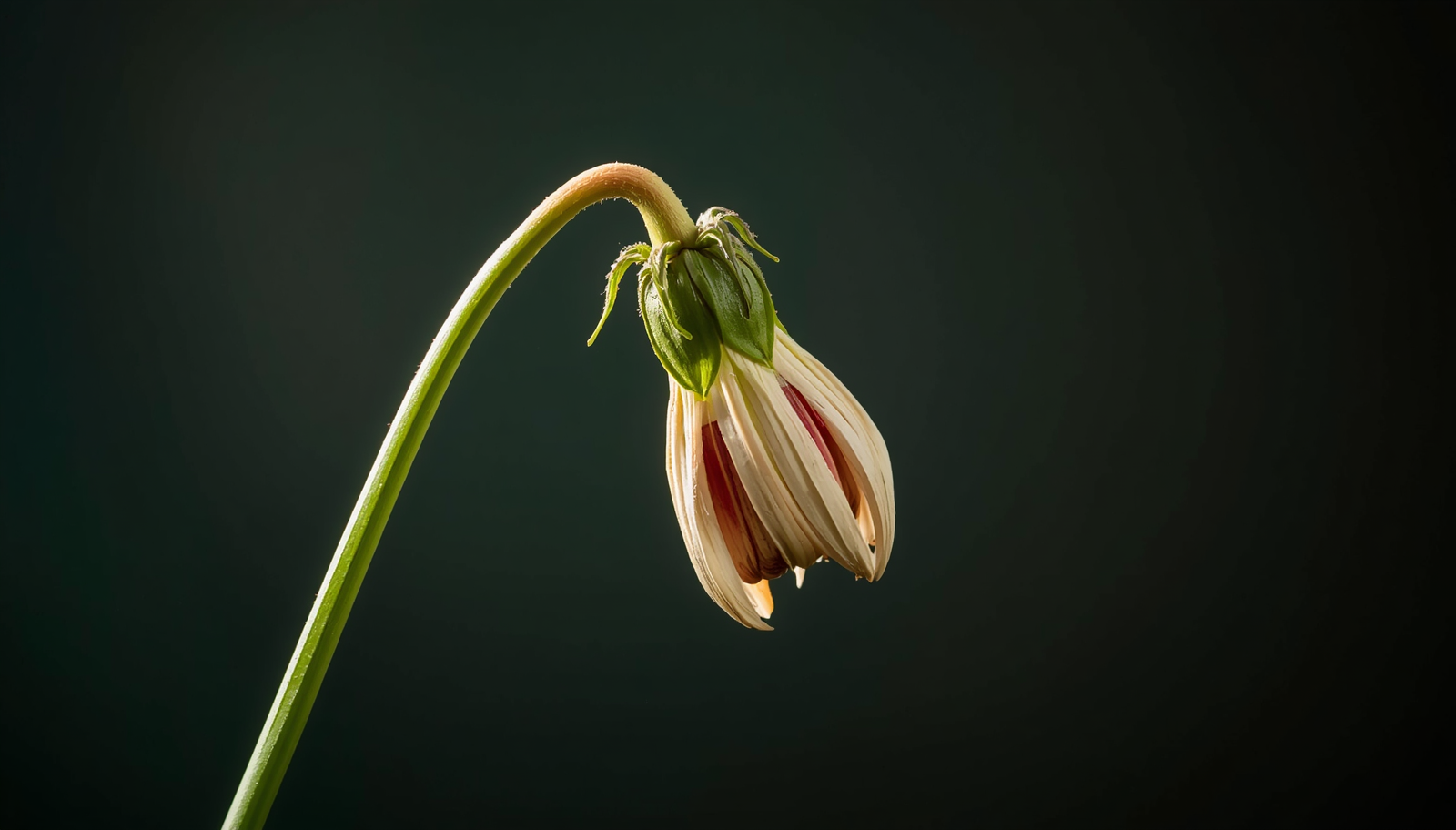 Wilting flower symbolizing erectile dysfunction